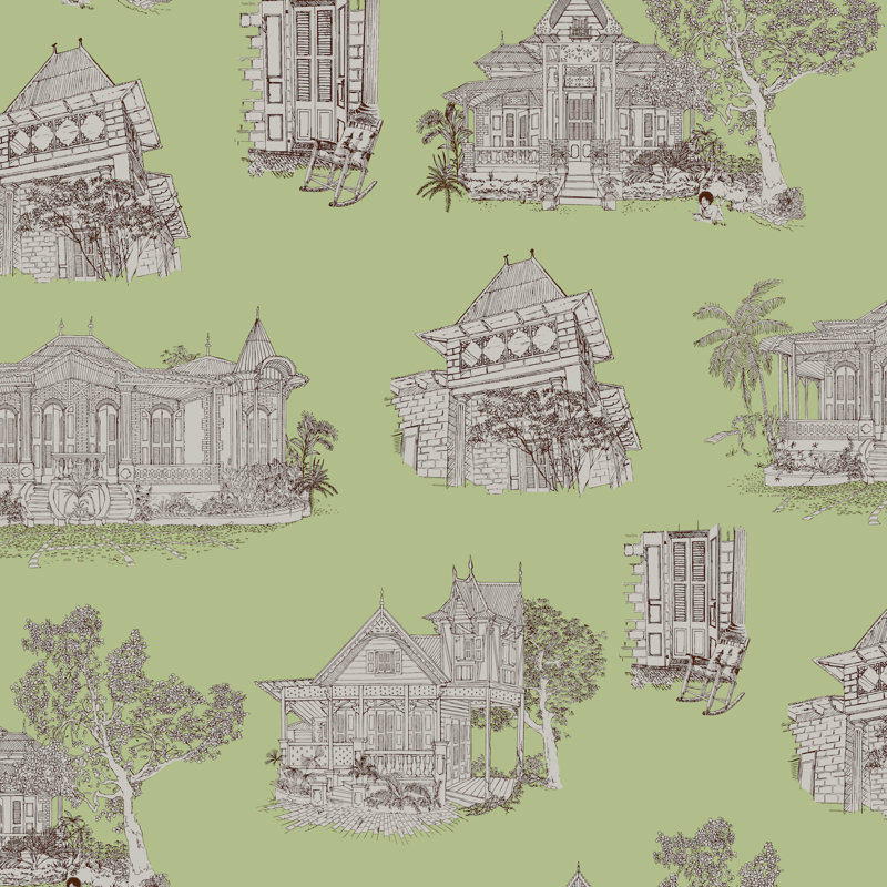 Pain d'épices "Gingerbread Haiti" Wallpaper, Green OP
