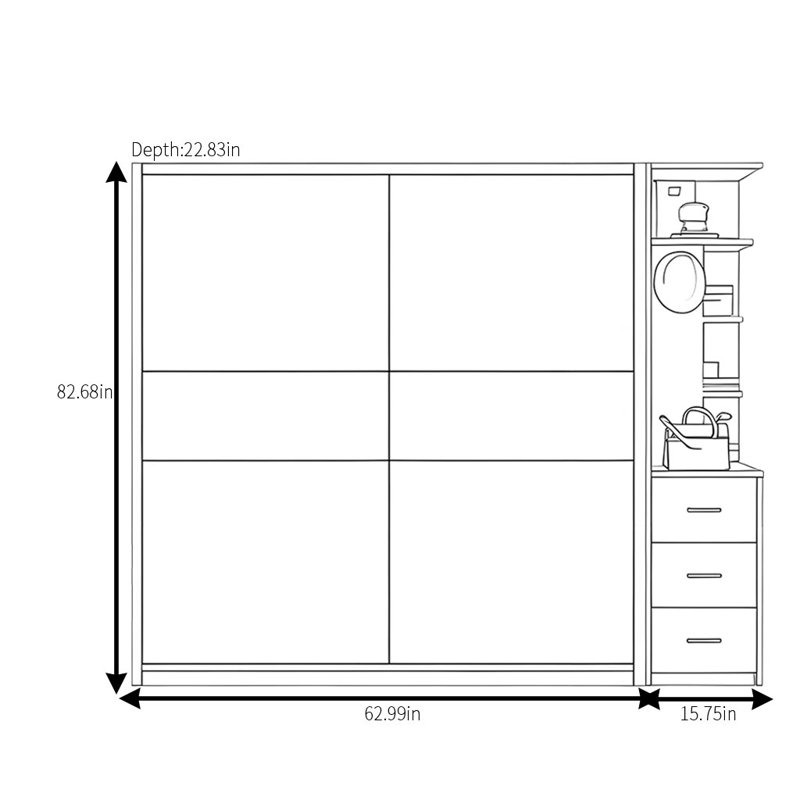 Menzies, 83" H x 79" W x 24" D