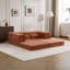 Canapé à compression Mahjong, canapé-lit convertible au sol, canapé modulaire modulaire désossé DIY, aucun assemblage requis, tissu polaire circulaire, causeuse moderne surdimensionnée, orange-1540138689