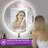 Lunara UL Certified Frameless Backlit LED Bathroom/Vanity Mirror, Temper Glass Round Mirror-161150233