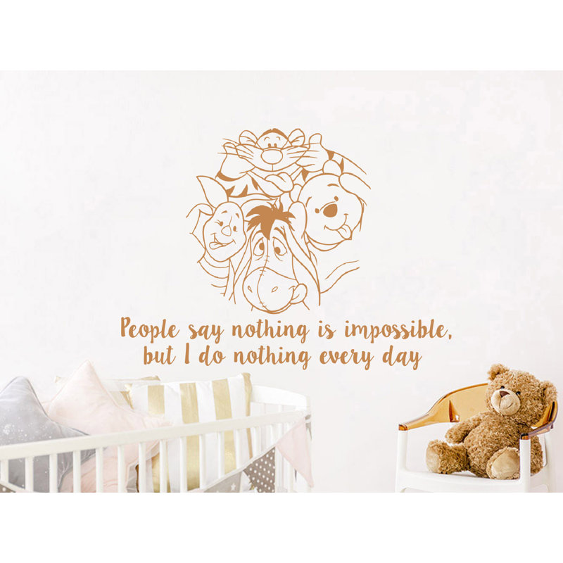 Décalcomanie murale winnie classic the pooh, Brun pâle