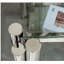 Table d'appoint carrée de 20 pouces, table d'appoint moderne en acier inoxydable, table basse à double couche en verre trempé, avec table d'appoint de rangement, convient au salon, au bureau à domicile-1462035531