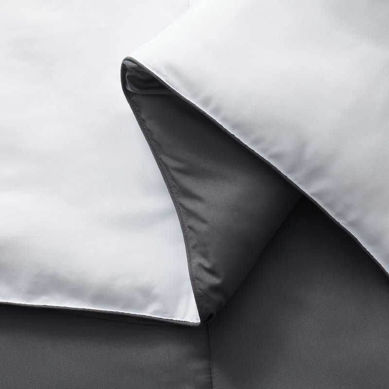 Ensemble d'édredon réversible toutes saisons en duvet synthétique, Édredon pour grand lit + 2 taies décoratives sta