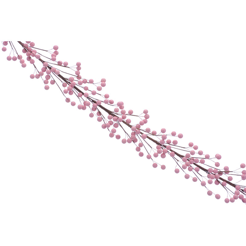 330.2cm Faux Garland, Light Pink