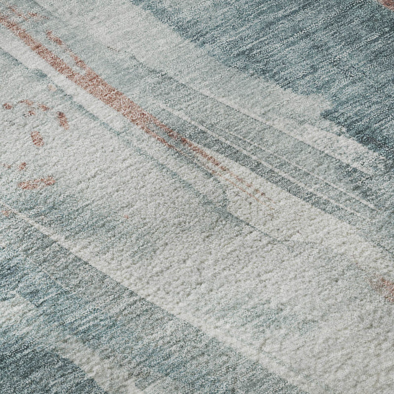 Premium Machine Washable Slesnick AMF1676 Swirls Rug, Rectangle 10' x 14'