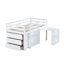Lit mezzanine simple avec tiroir, tablette et bureau coulissant-544761984