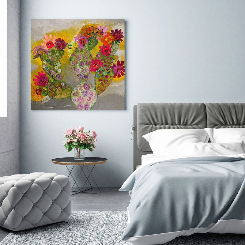 " Cacti " Painting Print, 30" H x 30" W, Stretched Canvas
