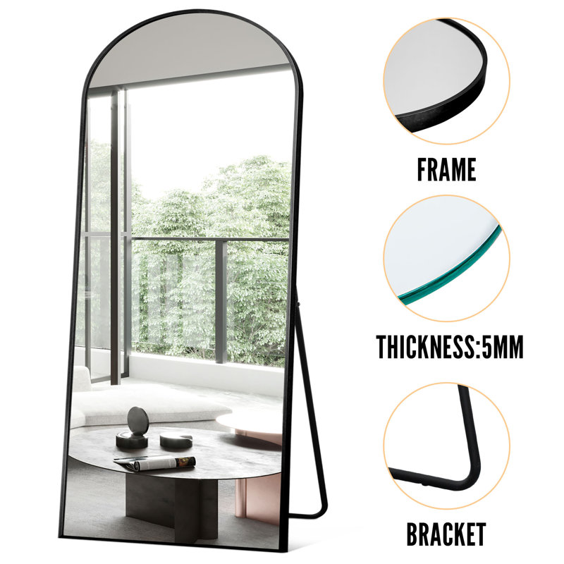 Miroir pleine grandeur Elden, Noir, 71 po x 28 po
