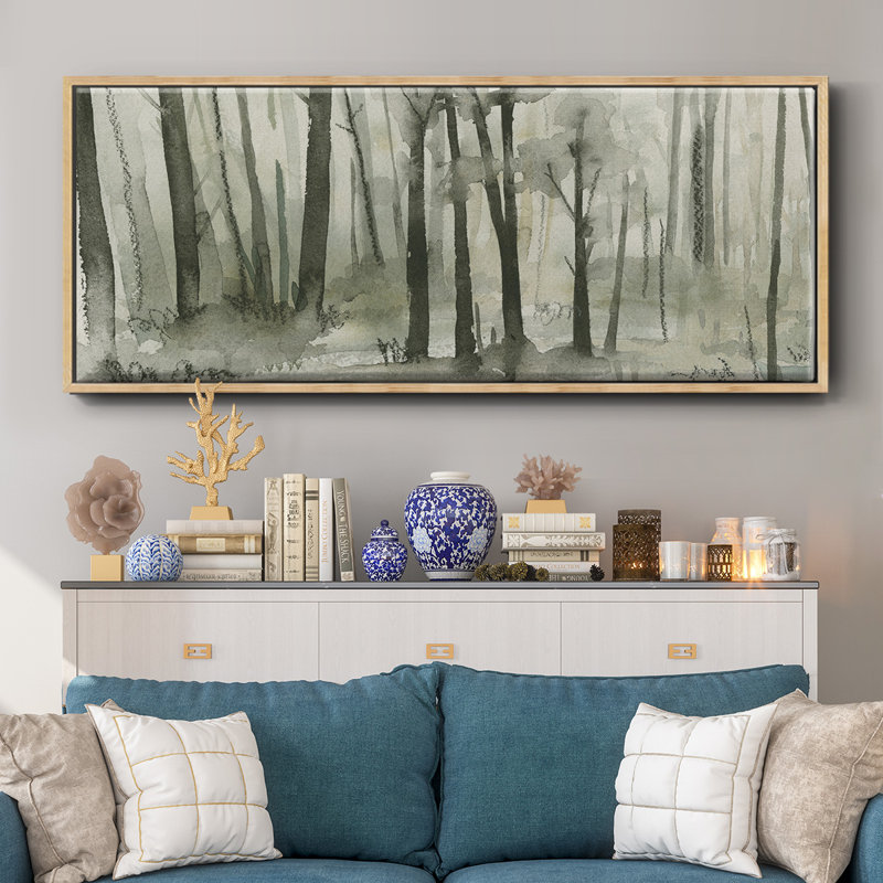 Into the Woods I- Framed Canvas, 20" H x 50" W