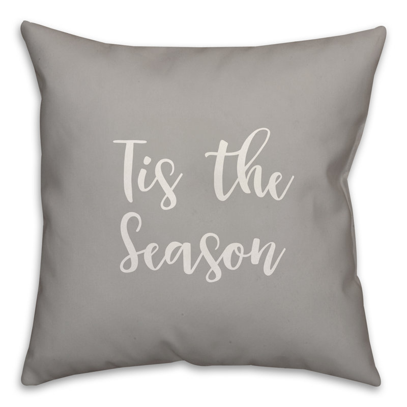 Coussin Tis the Season, Gris, Housse de coussin