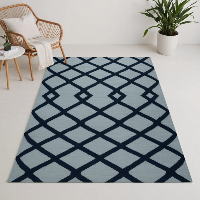 Tapis gris intérieur et extérieur Trellis, Rectangle 9 pi x 12 pi