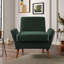 Chaise d'appoint moderne rembourrée avec pieds et accoudoirs en bois d'hévéa-1966070477