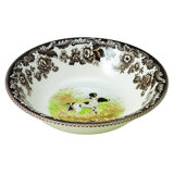 Spode Woodland Dogs Ascot Cereal Bowl 8" Pointer