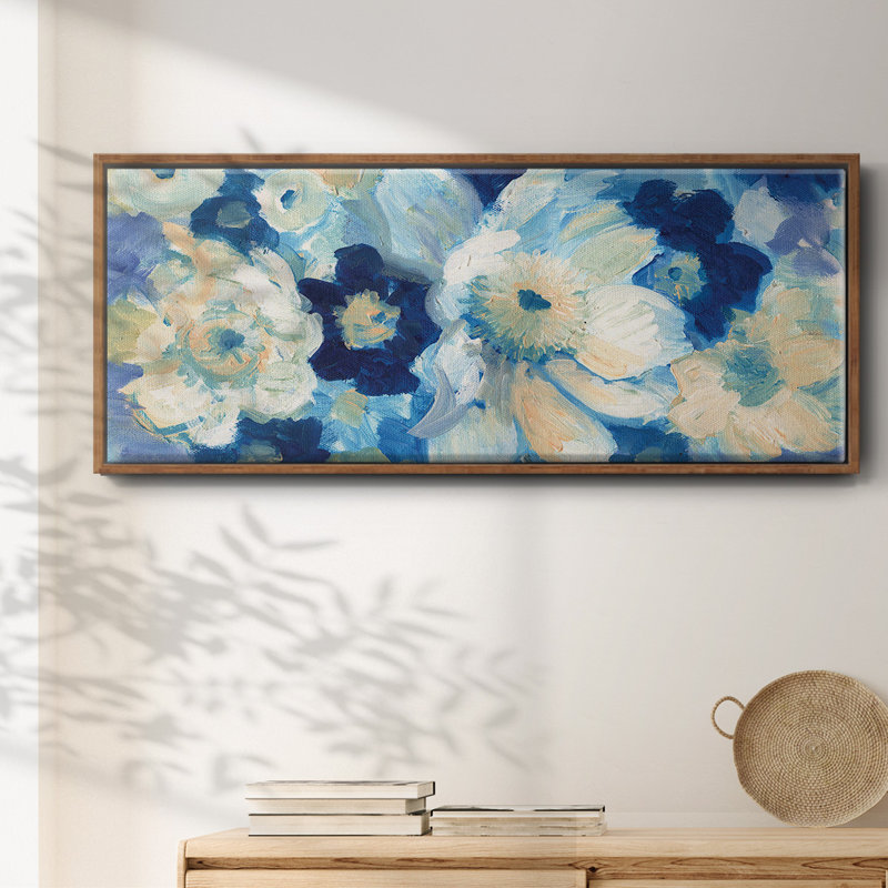 Blue Nocturne II- Framed Canvas, 24" H x 60" W