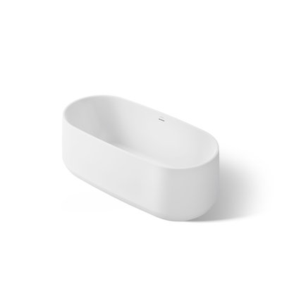 Ceric 60-In X 29-In Freestanding Bath With Center Toe-Tap Drain