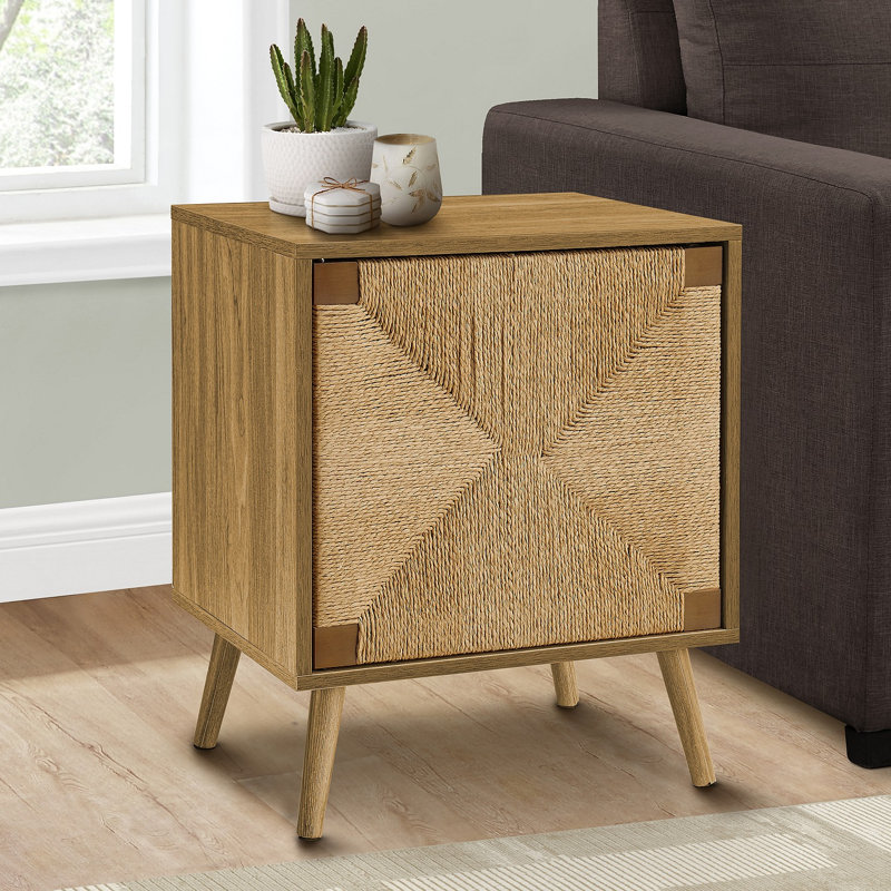 Petite lampe de salon d'appoint avec rangement côté table de chevet moderne Seagrass