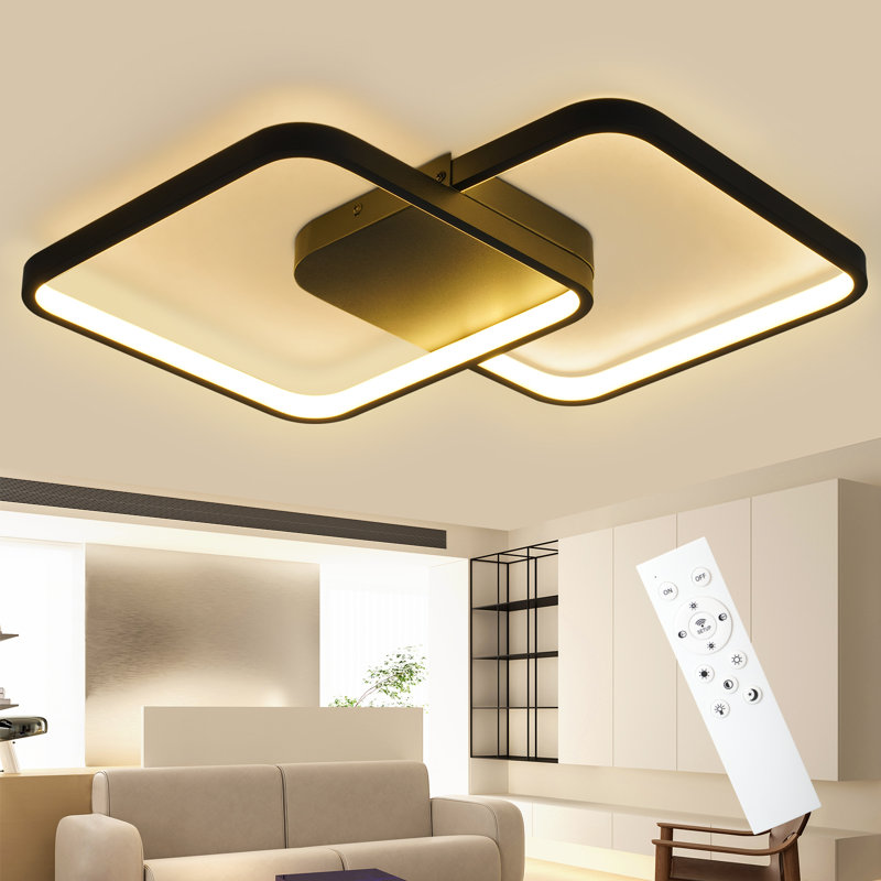 Athenna LED Flush Mount, Black