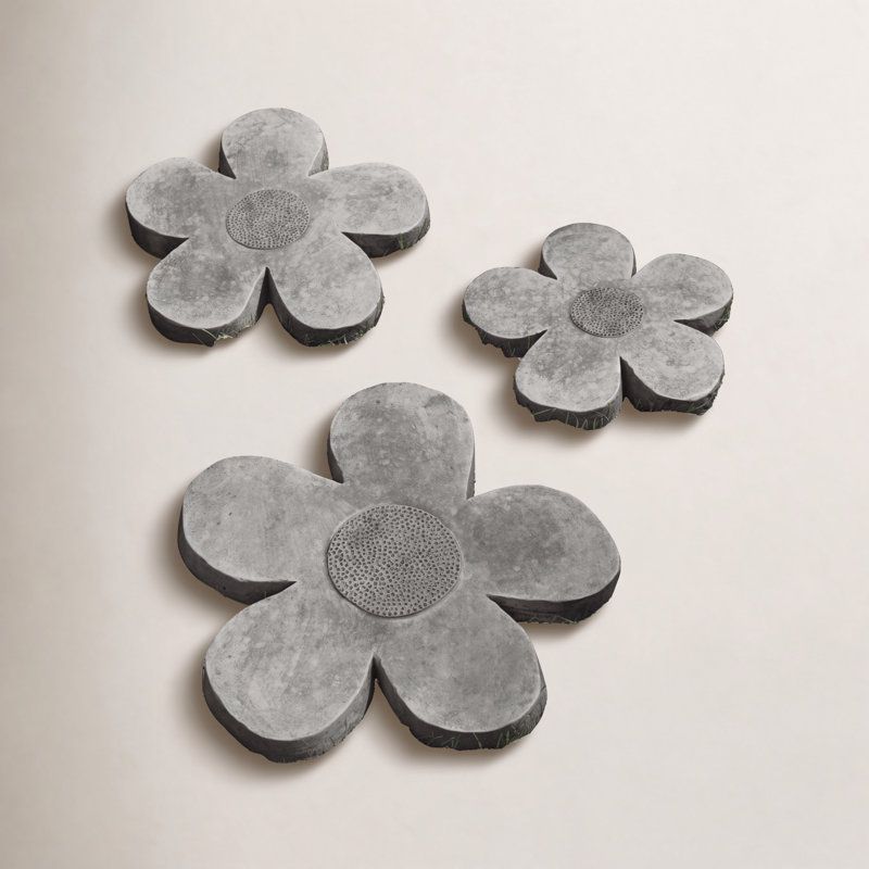 Flower Power Stepping Stone, Graystone