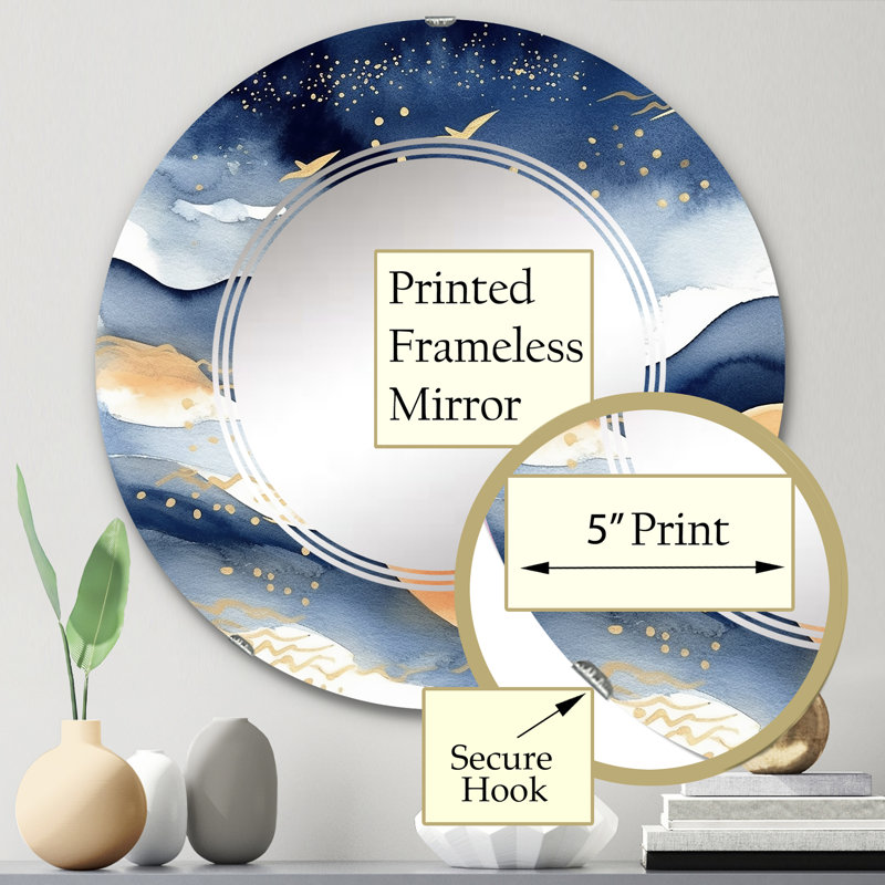 Miroir mural Zerina, 24 po x 24 po
