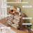 Farmhouse 6 Drawer Dresser, Rattan Chest of Drawers with Spacious Tabletop & Raised Edges, Compact Wood Storage Organizer for Bedrooms, Living Rooms, Entryways