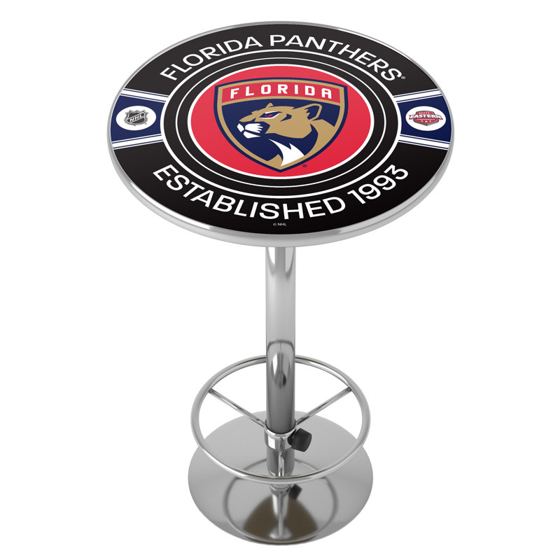Florida Panthers Patch  Bar Table With Footrest