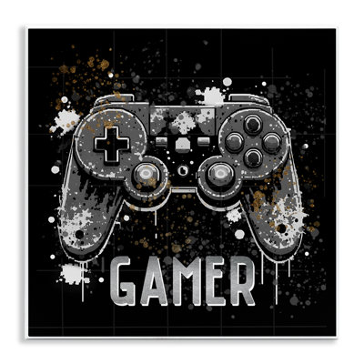 «Pixel Style Gamer», art mural sur bois par Kim Allen