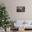 Père Noël lisant par feu, estampe numérique par Imagine It Images-200204814-200204813