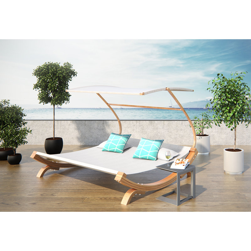 Harleen Square Metal Outdoor Side Table, Orange, 17" H x 16" W x 16" D