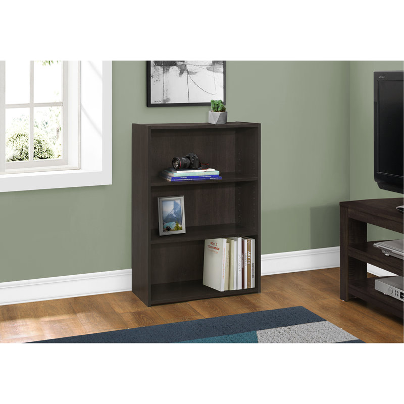 Bibliothèque, bibliothèque, 4 niveaux, bureau, chambre à coucher, stratifié, transitionnel, Espresso