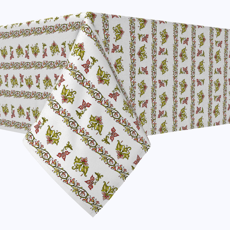 Rectangular Tablecloth, 100% Cotton, Floral 1, 120" x 60"