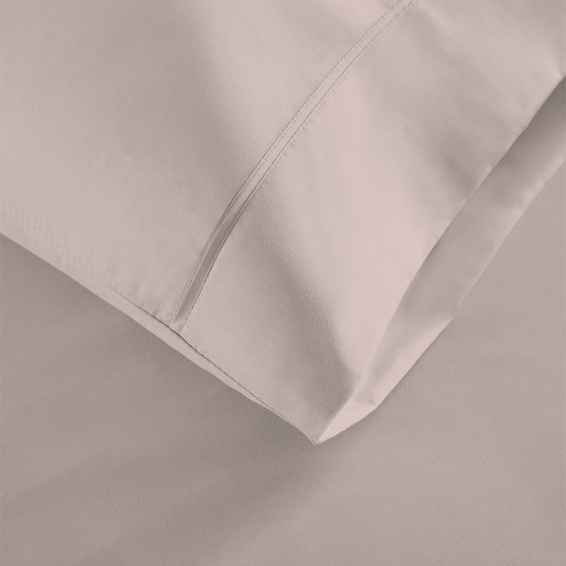 100% Cotton 300TC Ultra-Soft & Silky Wrinkle-Resistant Pillowcases, Peach, King