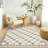 6x9 Checkered Area Rug, Abstract Washable Soft Rugs for Living Room, Modern Geometric Non Slip Low Pile Carpet for Bedroom, Dining Room, Beige-584670914
