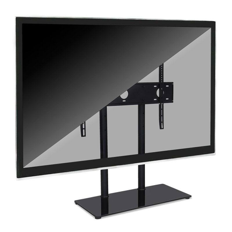 Mount-It Universal Tabletop TV Stand and AV Media Fixed Desktop Mount Fits 32" - 55" LCD/LED/Plasma
