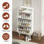 Armoire à chaussures moderne avec 3 tiroirs, armoire de rangement pour chaussures pour l'entrée, finition extérieure blanche