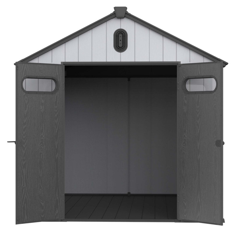 Remise de rangement en plastique 8 * 10Ft pour le grand jardin