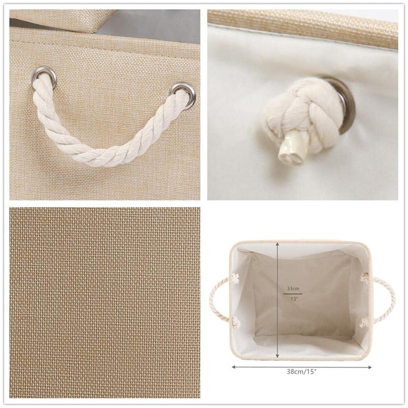 Longshore Tides Fabric Storage Bag, Beige