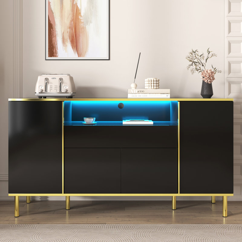 150cm Sideboard, Black