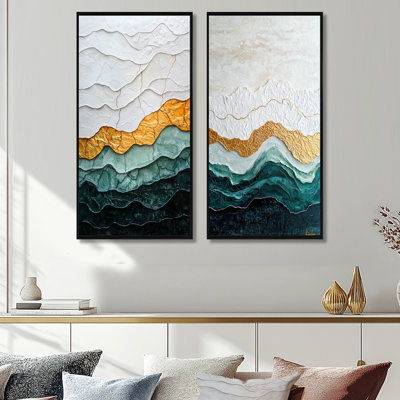 «Ethereal Dream of Abstract Wave Collage I - Modern Abstract», reproduction d'art mural