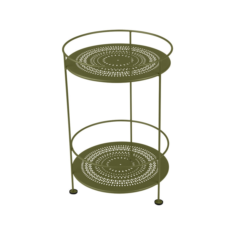 Guinguette Round Outdoor Side Table , 16'' in. W 16'' in. D, Pesto