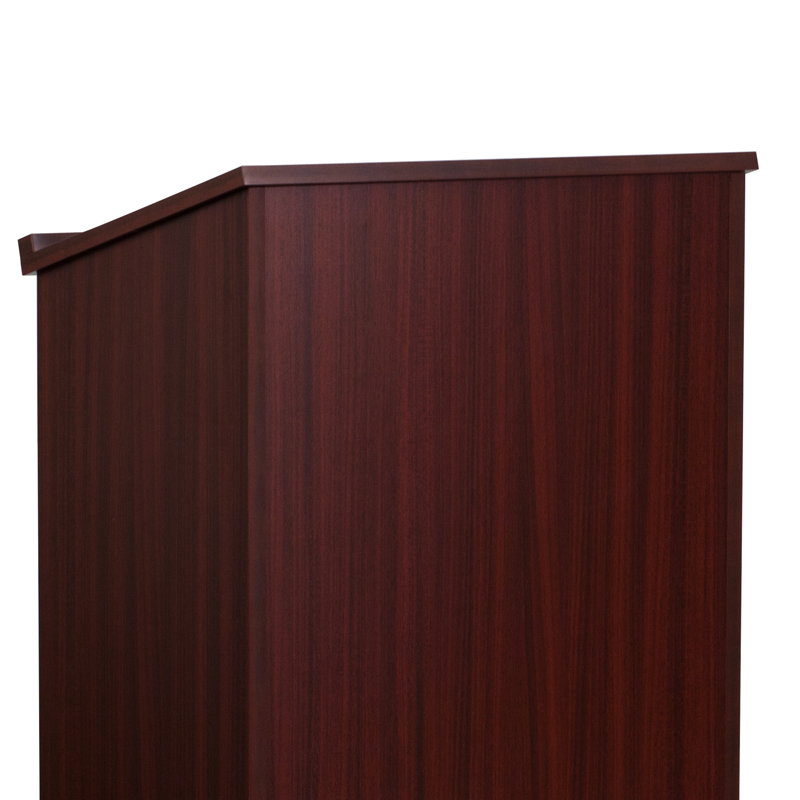Mahogany Finish Adjustable Shelf Standing Lectern