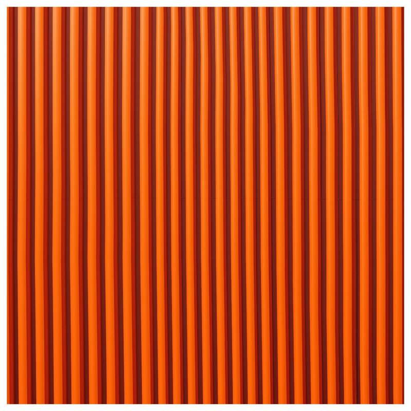 Housses de couette orange à rayures verticales, Lit simple