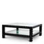 Coffee Table Kenton Classic Black Finish Clear Glass