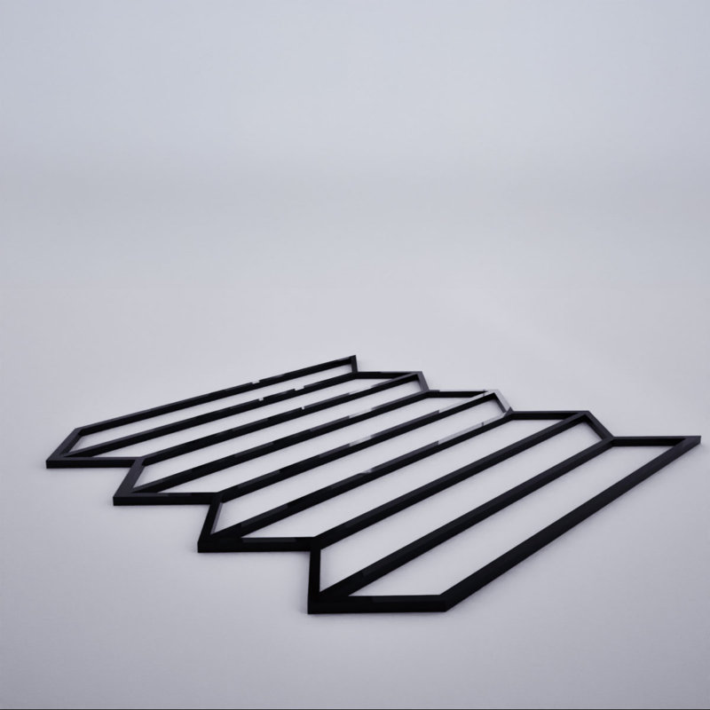 Panneaux muraux décoratifs en acrylique Conroe, très petit, l 7 3/8 po x H 7 3/8 po x T 1/8 po, noir, Noir