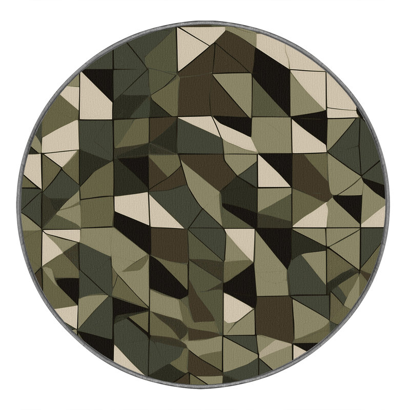 Grid Shell Rug, Round 8'