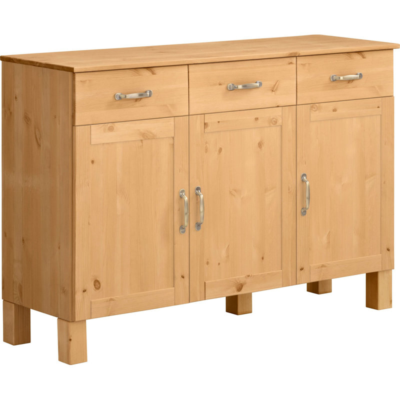 Martindale 125cm Solid Wood Sideboard, Stain Wax