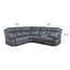 Canapé modulaire inclinable en velours Everwell-95993310