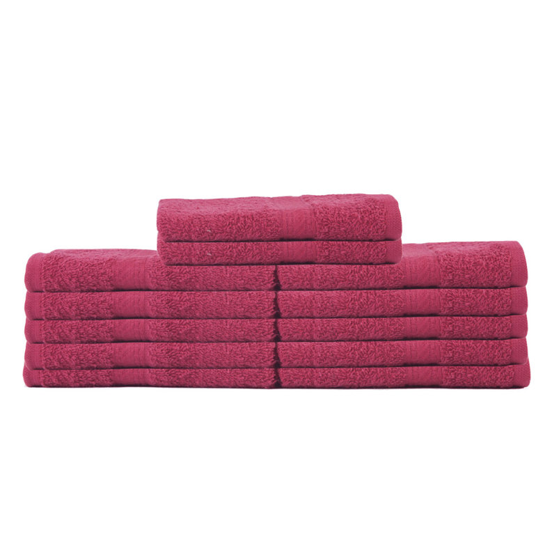 Cotton Face Towels, Burgundy