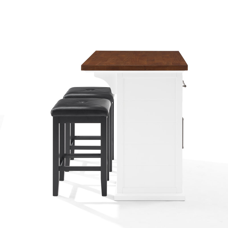 Jorianna Solid Wood Top Kitchen Island