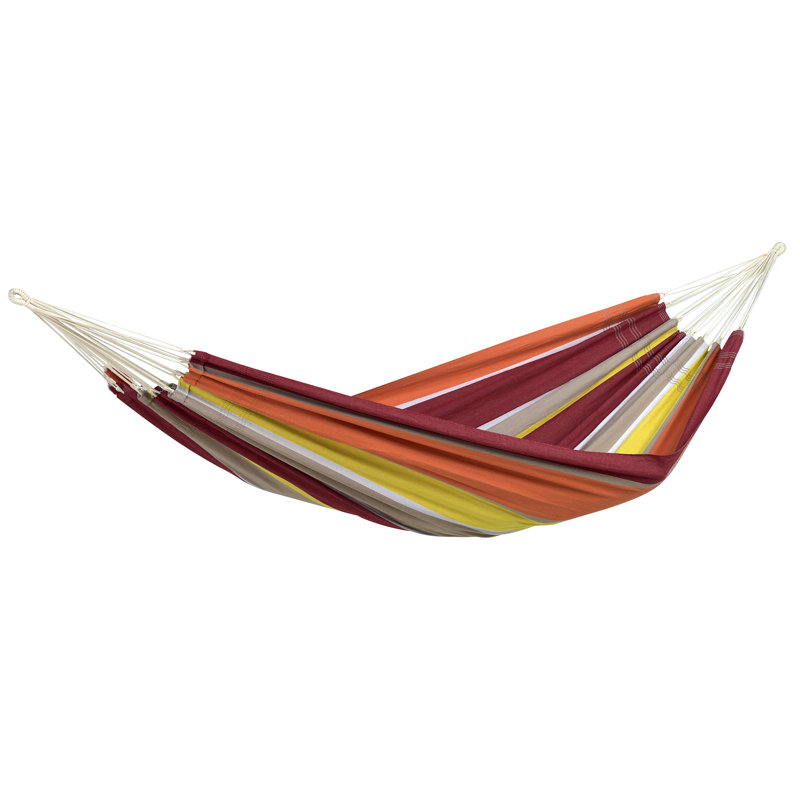 Barbados Double Hammock, 1cm H x 150cm W x 340cm D, Pink/Red