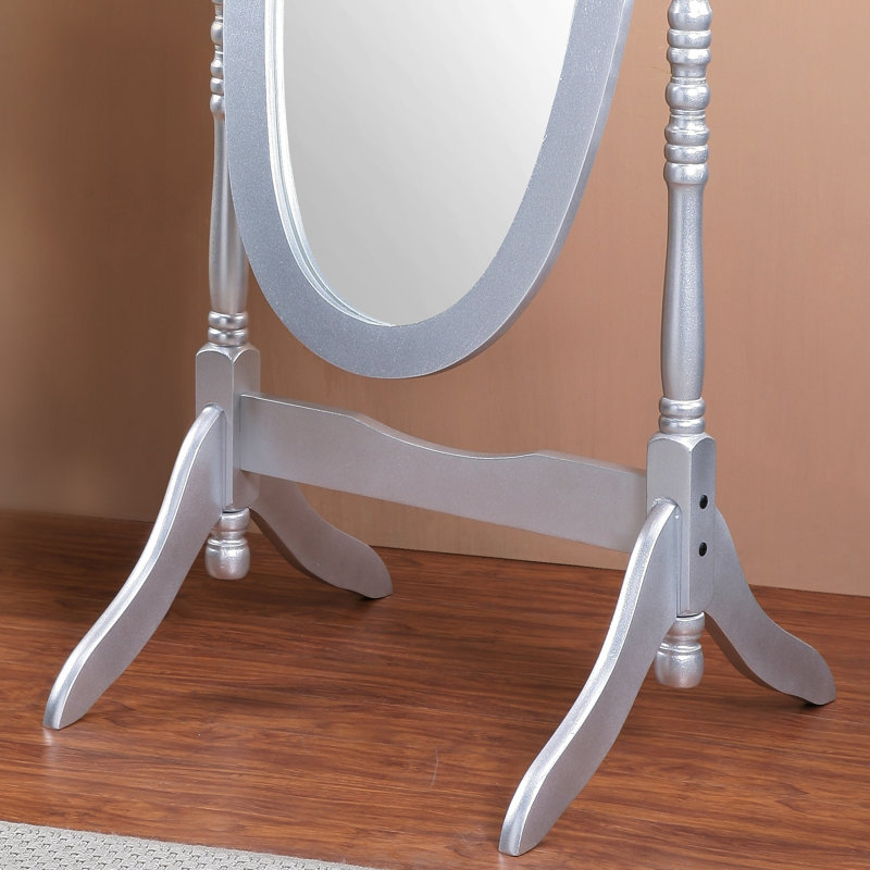 Miroir de plancher Modern Anna, Argent
